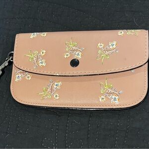 Coach Pink Floral Bow Wallet